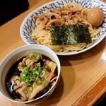 Aoi - 醤油つけ麺、メンマ、味付玉子TP