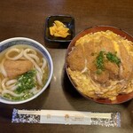 まねき 湖山店 - カツ丼ミニうどんセット