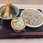 山わさび - ミニ天丼とそば（冷）セット