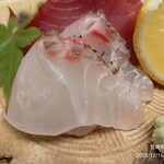 一心鮨 光洋 - お刺身、カツオ、鯛、お店のドリンクペアリングが変わっていました。