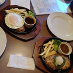 モダンパスタ 宇都宮東宿郷店 - メインを目玉焼きハンバーグにしました。