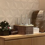 銀座 しのはら - 八寸ようの蝋燭がスタンバイ