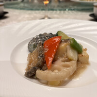 銀座アスター 新宿賓館  - 鮑と彩り野菜の塩麹炒め