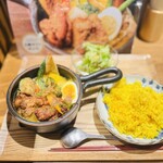 土鍋カリーぼんた - 定番の米粉唐揚げとスープカレーをチョイス♡