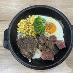武蔵ハンバーグ - うきうきコンボ単品(ハンバーグ(ハーフ)&カットステーキ75g)