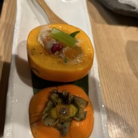 魚菜 由良 2号店 - たぶん、酢の物で出てきた柿