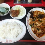 珉龍 - 豚キムチ定食950円