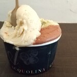 ジェラテリア アクオリーナ - トリプル（ピスタチオ、栗、チョコレート）
