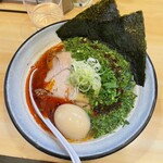 中華そば ささき 石巻大橋店 - かにニラそば 900円