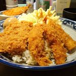 はしや - ソースカツ丼（大盛）、アジフライ　820円