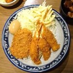 はしや - ソースカツ丼（大盛）、アジフライ　820円