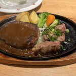 ステーキのどん - 切落しビーフ(60g)&どんハンバーグ(200g) ¥1,518