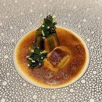 ASAHINA Gastronome - ⑦オマールブルー＆アネット ムースリーヌをダリオル仕立てに、ソースアメリケーヌでグラチネ アネット香るクルトンをアクセントに