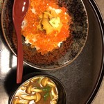 割烹料理 ましこ - ｳﾆ&いくら丼"(∩>ω<∩)"