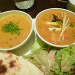 豆カレー、季節の野菜カレー(夏)