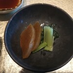うなぎ 海雲 - お新香、奈良漬と野沢菜？