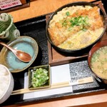 茶寮 ふ川 - 道産豚鉄鍋かつとじ膳