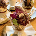 ごはんCafe ジラソーレ - 紫芋のミニモンブランパフェ