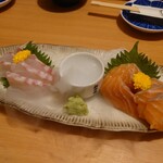 Sakejin Ittetsu - 【刺身】鮮魚のお造り2種