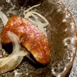 Miyabi - 肉のタタキ　取り分け分はまだ遠慮して撮影