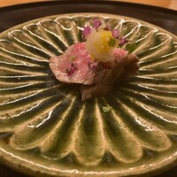 肉和食 月火水木金土日 - 先付：和牛ヒウチの味噌幽庵漬け