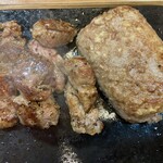 やっぱりステーキ - お箸deコンボ（お箸deステーキ100g＋やっぱりバーグ100g） 1290円のお肉