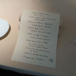 フォリオリーナ・デッラ・ポルタ・フォルトゥーナ - 流麗なイタリア語で書かれたメニュー