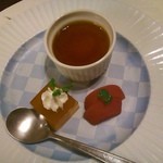 季一遊 - デザート（マロンブリュレ、柿ゼリー、リンゴワイン煮）