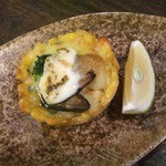 季一遊 - 秋思膳　焼物（もろこしバスケットマスカルポーネ袱紗焼）