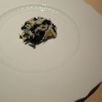 フォリオリーナ・デッラ・ポルタ・フォルトゥーナ - 仏産の黒トランペット茸の伊・サルデーニャ産の牛と羊のミルクのチーズ和え2