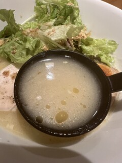 船橋 蔭虎 - 鶏白湯塩そばスープ