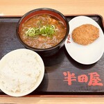 Taishuushokudou Handaya - めし(ミニ)、カレーそば、メンチカツ