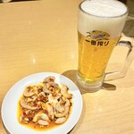 味仙 - 生ビール・子袋