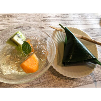 韻松亭 - 柑橘のジュレと麩饅頭