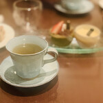 ラ　マティエール　エフ - ⑧【甘味2】
プリン、お茶