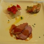 La cucina del Covo - 鯛とサバと鴨の前菜３品