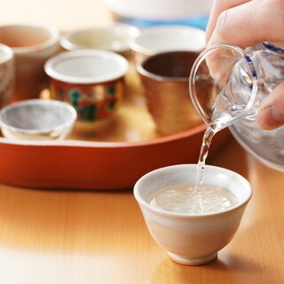 Enjoy a wide variety of sake, with around 30 to 40 types always available.