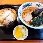 安田屋 - かつ丼＆ラーメンセット　¥９５０円