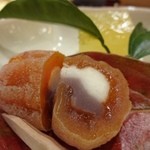 沢田鮨 - 自家製の干し柿は百合ねとこしあんで