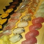 すし屋の根がみ - 壮観！握り4人前