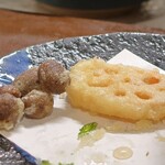 桶家乃隠居 - むかご、蓮根