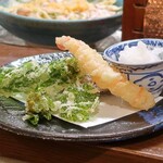 桶家乃隠居 - 天ぷら５品の前半３品