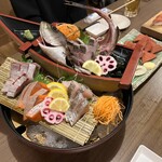 Robata Kaba - お刺身の盛り合わせ