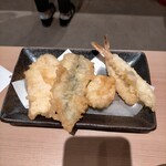 天ぷらとワイン 小島 - 鶏胸肉､穴子､白身魚､海老2本