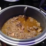 エコ ロロニョン - 「プーレヤッサ」　チキンの玉ねぎマスタードソース煮込み