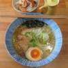 Pyua Supuramen Shizuku - 塩ラーメン(並)と、しずくめし(マヨ抜き)