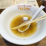 しあわせ中華そば食堂 にこり - スープ透明感あり