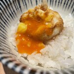天ぷらとワイン大塩 - 半熟卵天　100円