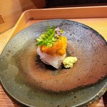 すし処 みや古分店 - お造りはクエ腹身、20kg、三重県、ロシアのバフンウニ