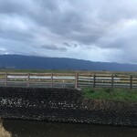 Aコープ - 向こうに見えるのは筑後川と耳納山系です